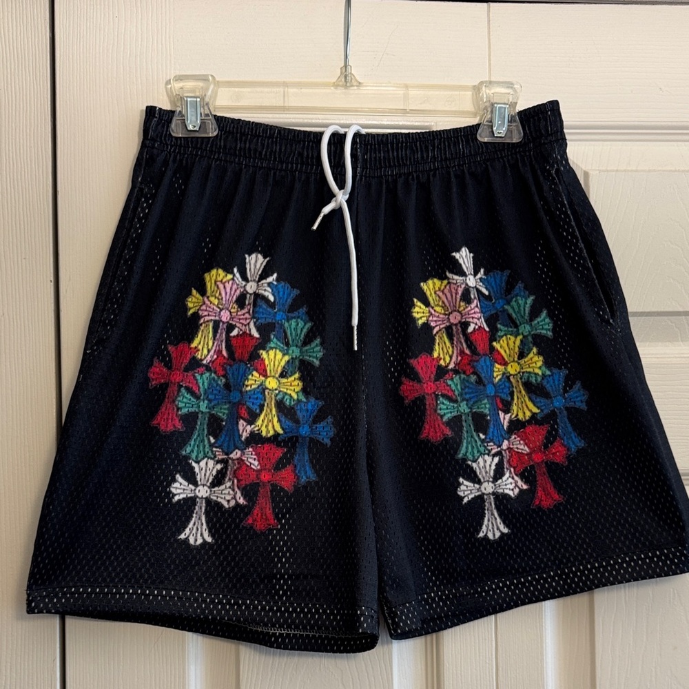 Gallery Threads Stylish Black Embroidered Men’s Shorts
